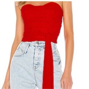 NBD red bustier top Size M 😍 NWT Valentines Day!
